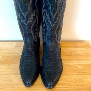 Nocona Black Python Cowboy Boots